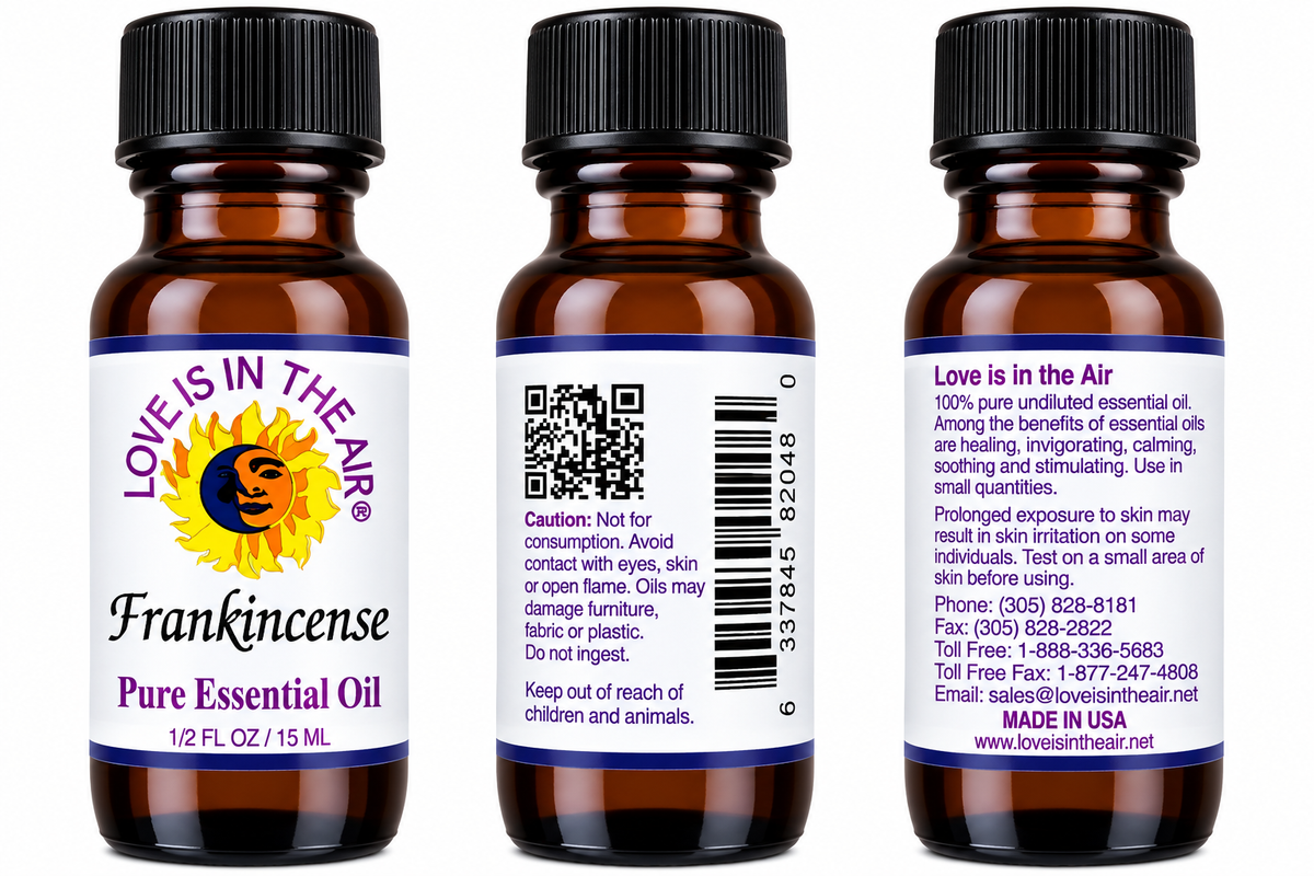 Frankincense Pure Essential Oil 15 mL by Love Is In The Air - three views