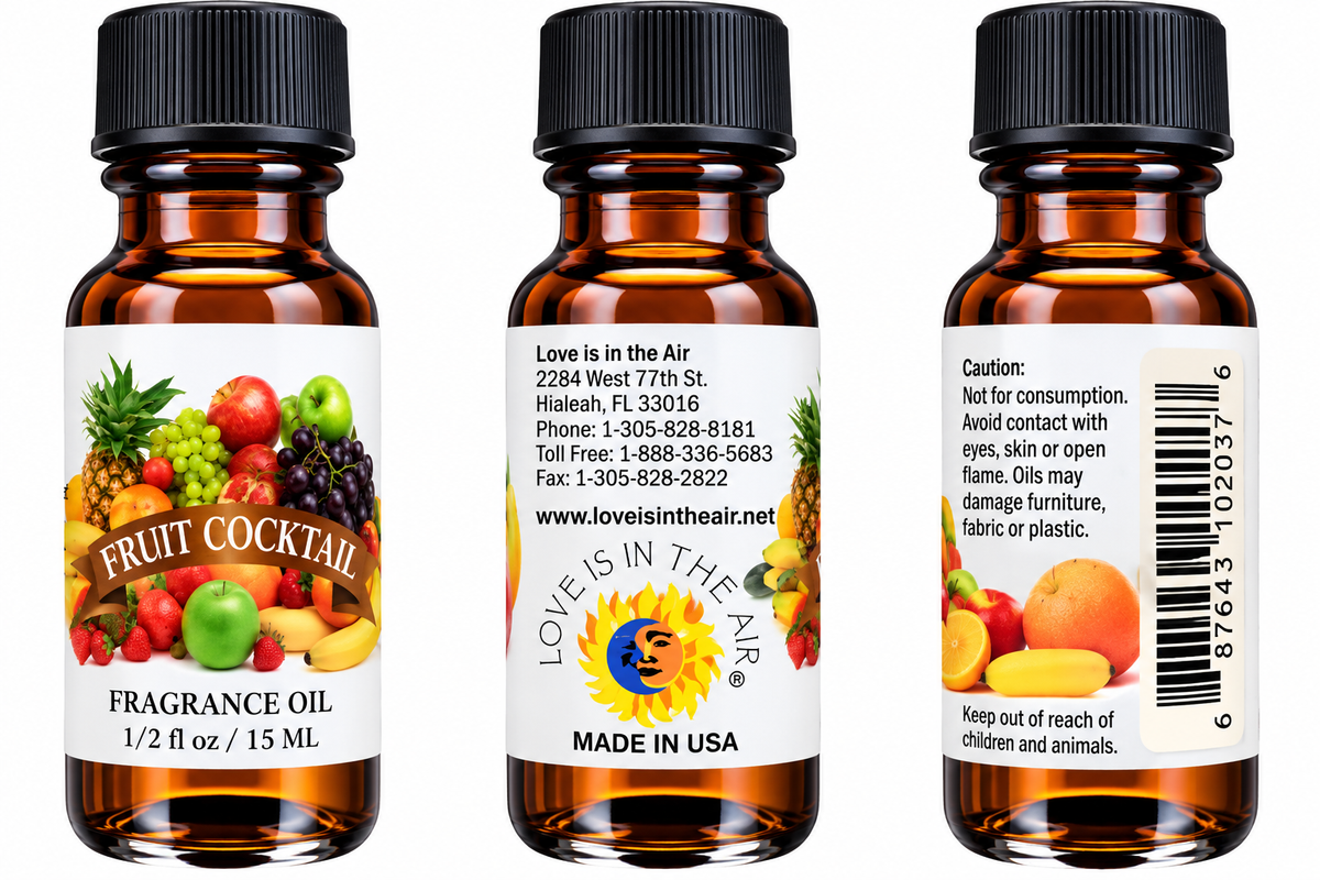 Love Is In The Air Fruit Cocktail Fragrance Oil 15 mL - three product views