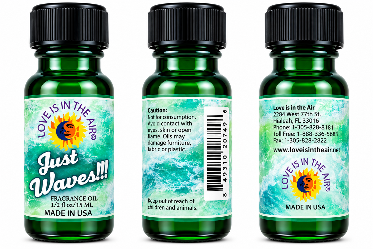 Love Is In The Air Just Waves Fragrance Oil 15 mL - three product views
