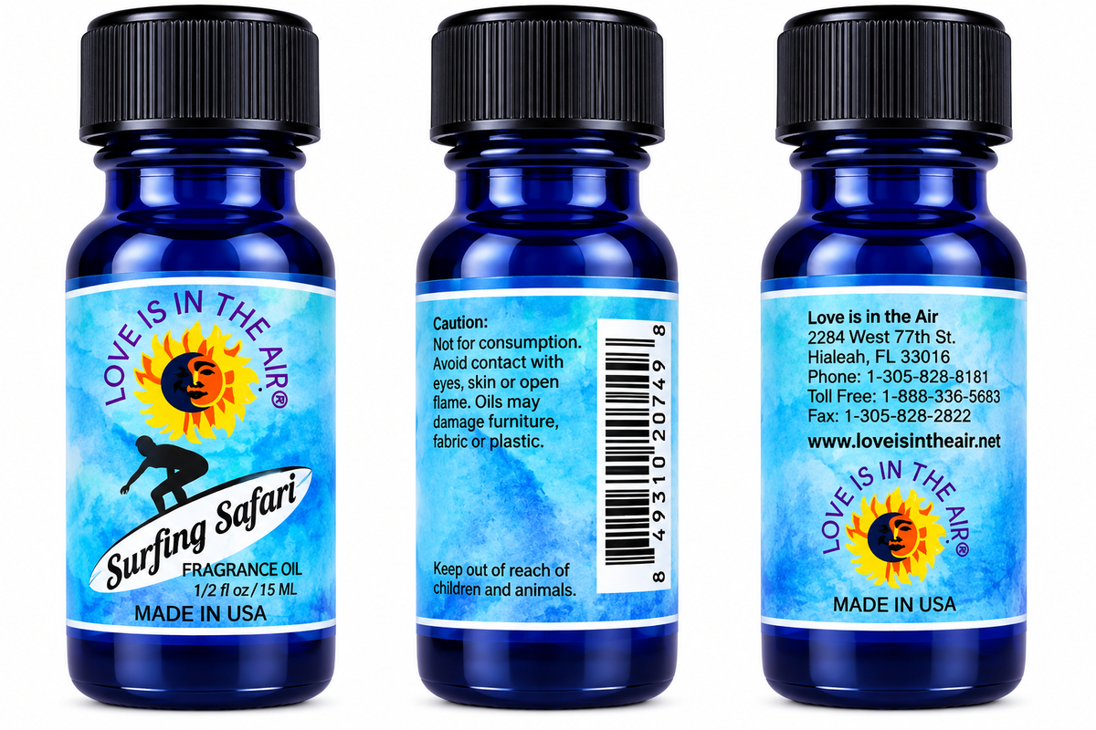 Love Is In The Air Surfing Safari Fragrance Oil 15 mL - three product views