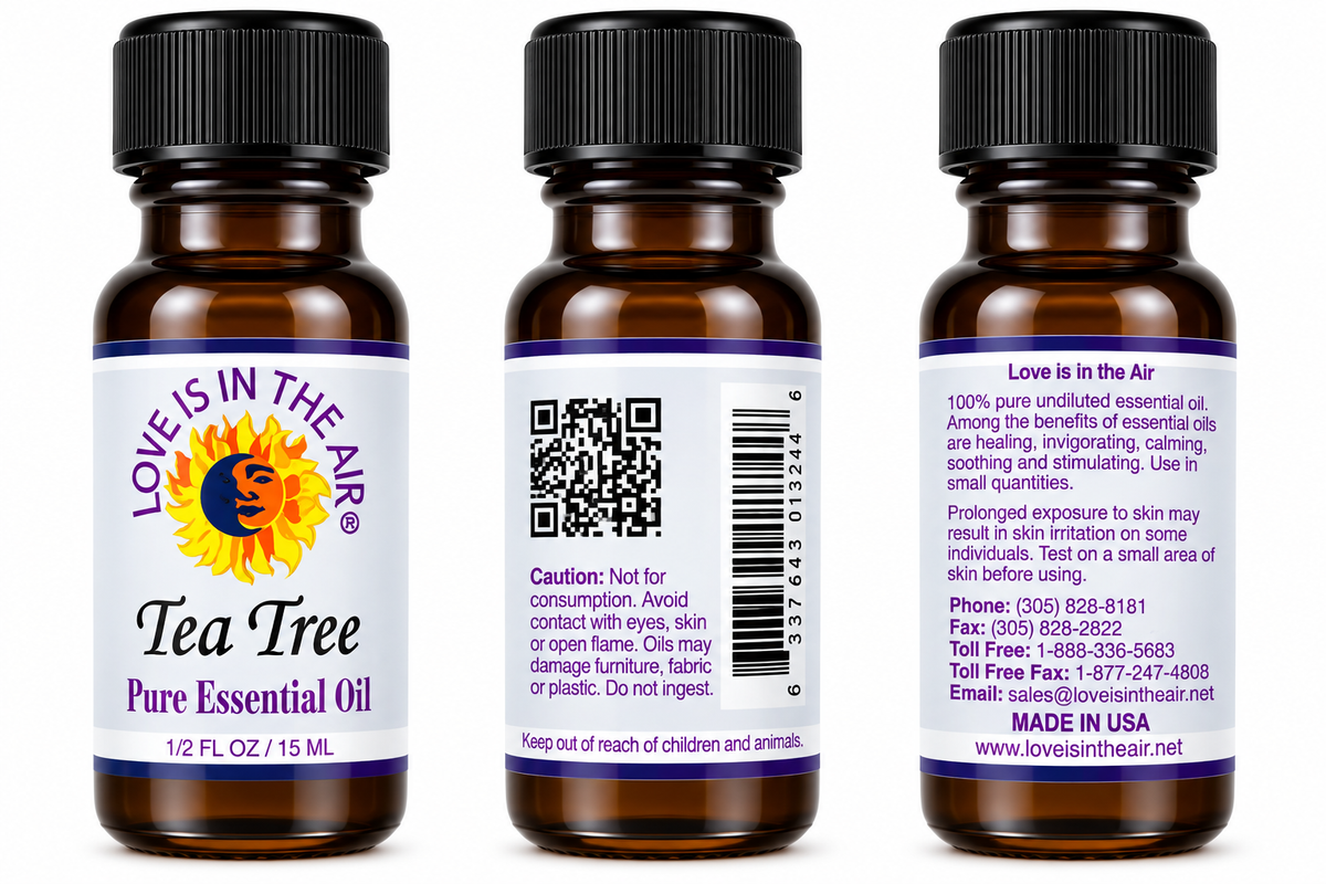 Love Is In The Air Tea Tree Pure Essential Oil 15 mL - three product views