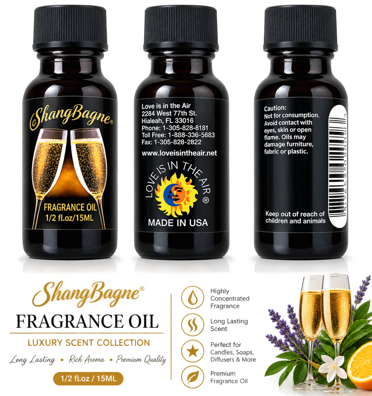 ShangBagne Champagne Fragrance Oil 15 mL by Love Is In The Air